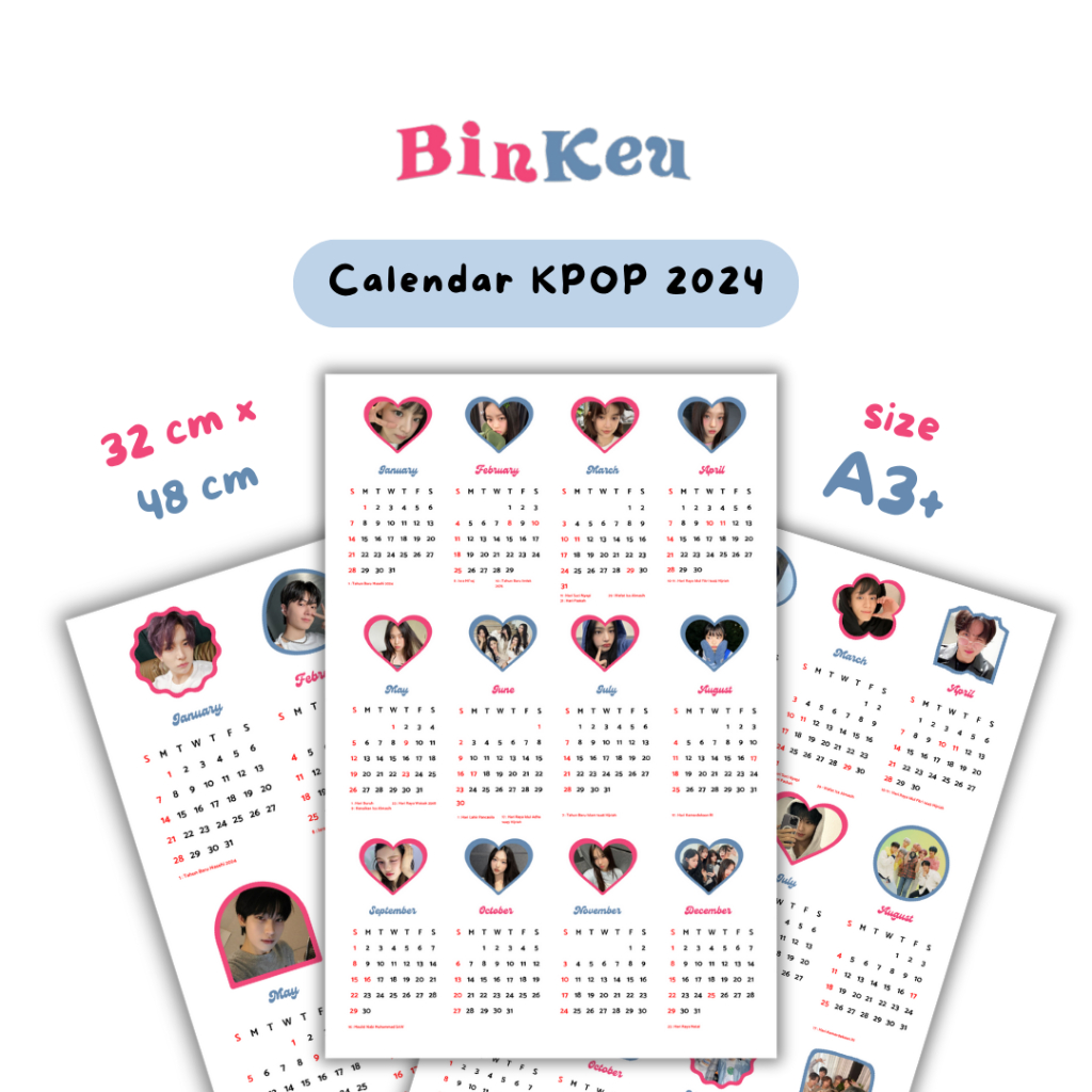 Jual Kalender KPOP 2024 / Kalender Enhypen, NCT Dream, NewJeans, NCT