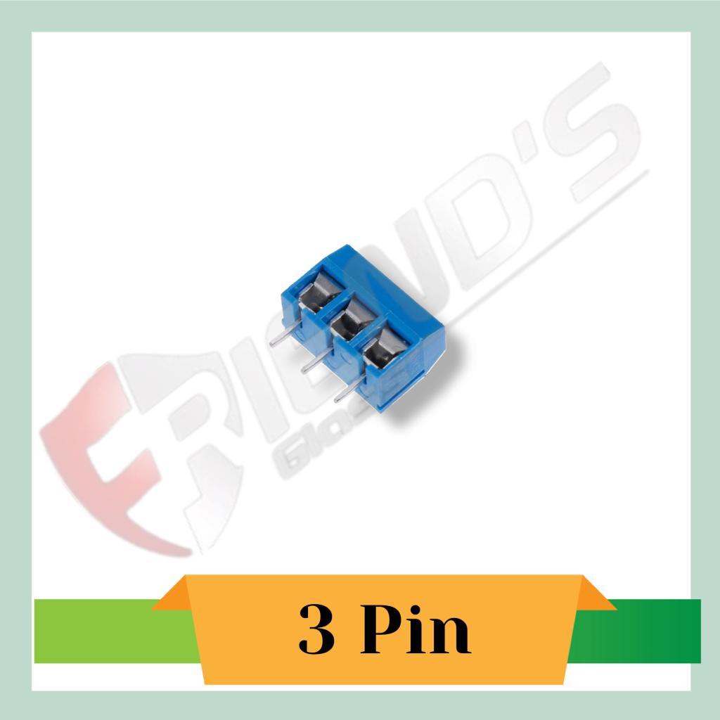 Small Terminal Block 20x Blue 5mm Pitch 3-Pin PCB Screw Terminal Blocks ...
