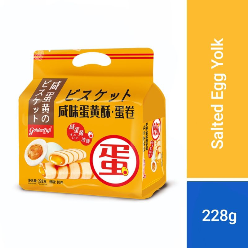Jual GOLDEN FUJI Salted Egg Yolk Roll China (228g) Shopee Indonesia