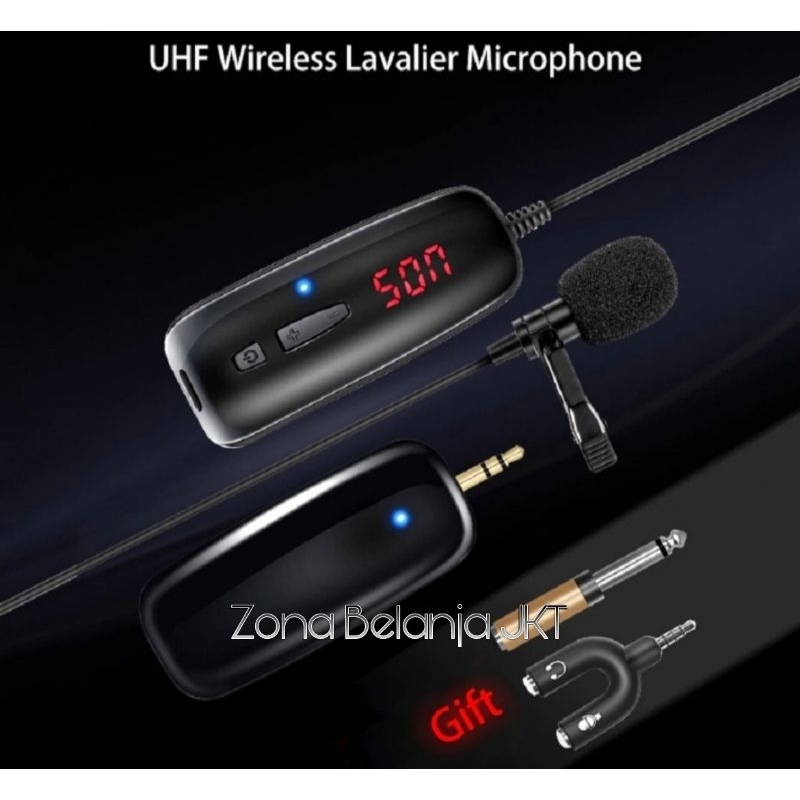 Jual MIC WIRELESS CLIP ON IMAM MASJID PRESENTASI UHF SINGLE MIC BISA