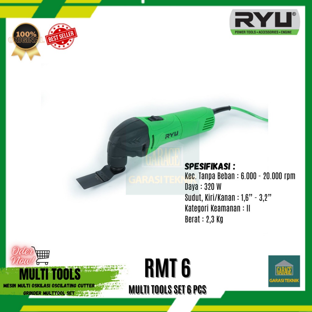Jual mesin Cutter Oskilasi multi tool RYU RMT 6+multi tool murah Ryu ...