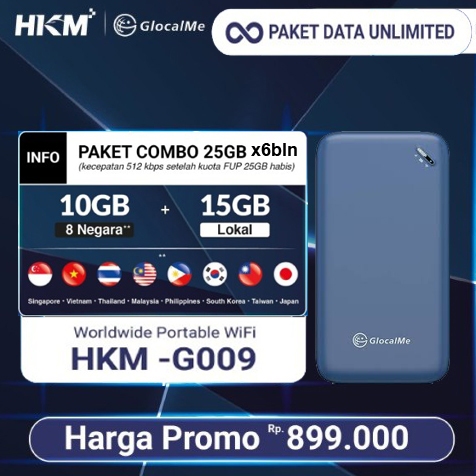 Jual GlocalMe HKM G009 4G LTE Mobile Hotspot WiFi Router