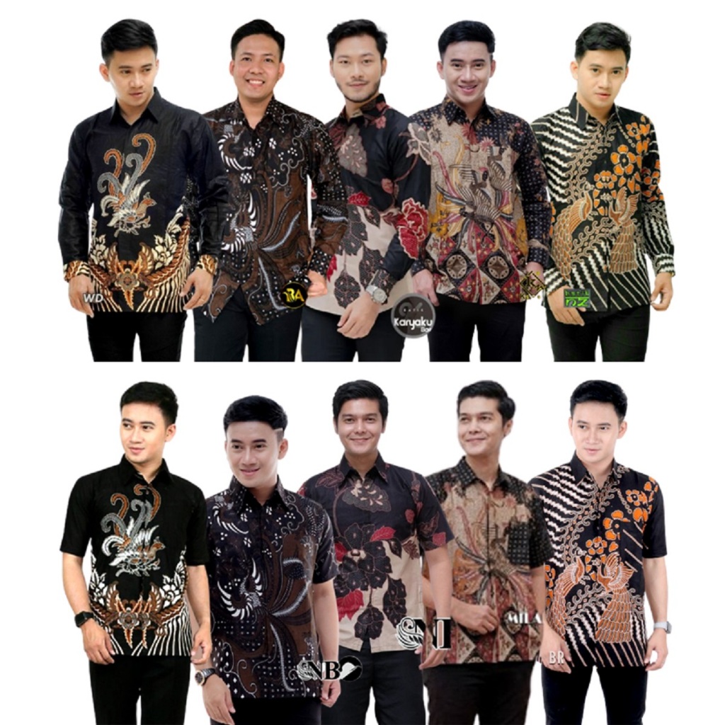 Jual Kemeja Batik Pria Lengan Panjang Dan Pendek Jumbo Pagar Variasi