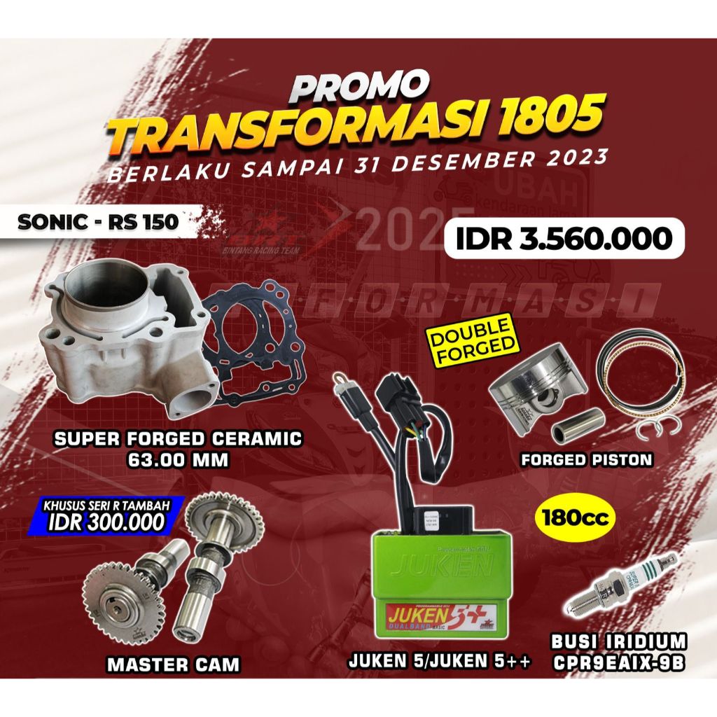 Jual Paket Brt Honda Sonic Boreup Ceramic Noken As Ecu Shopee Indonesia