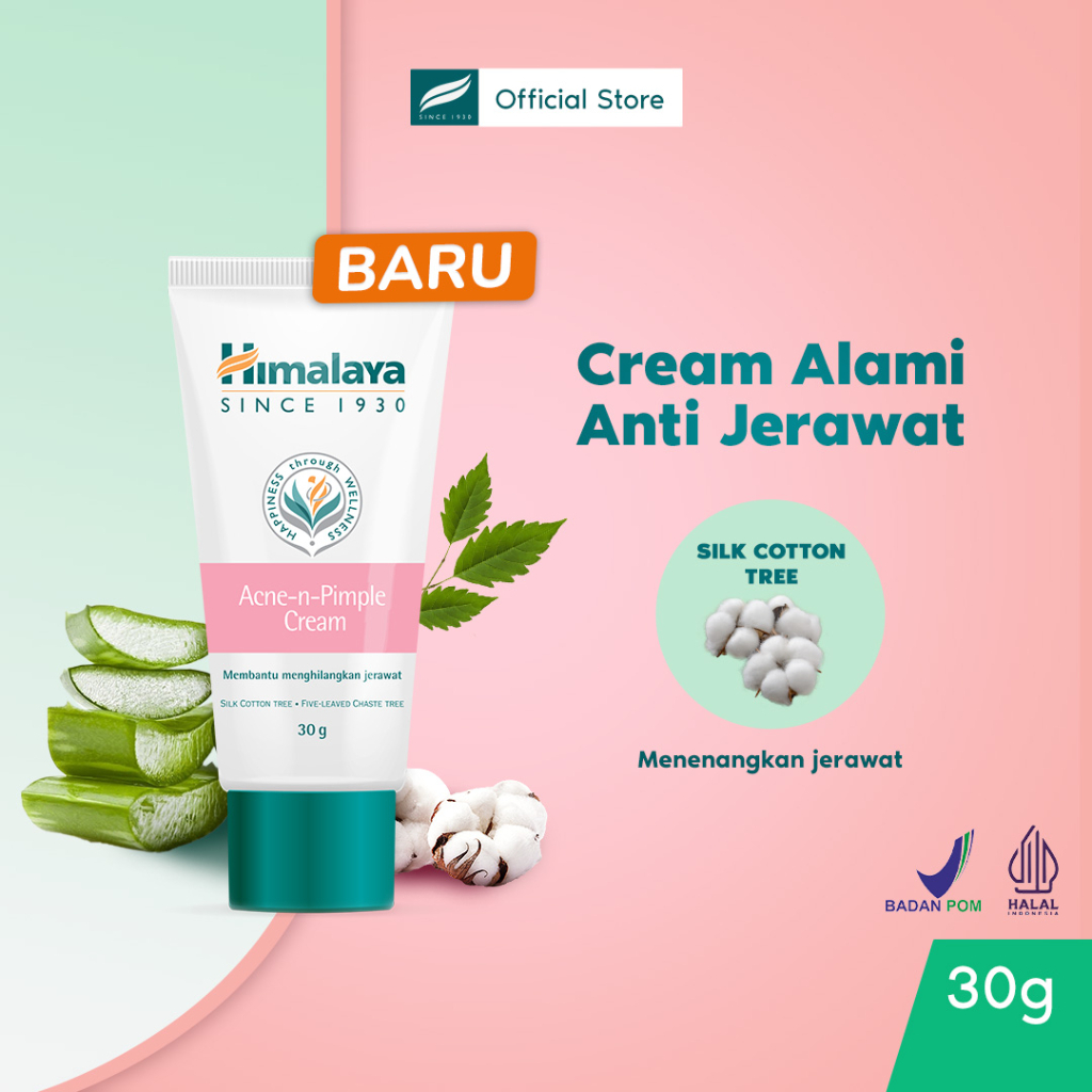 Jual Himalaya Acne N Pimple Cream 30g Pelembab Wajah Berjerawat Shopee Indonesia