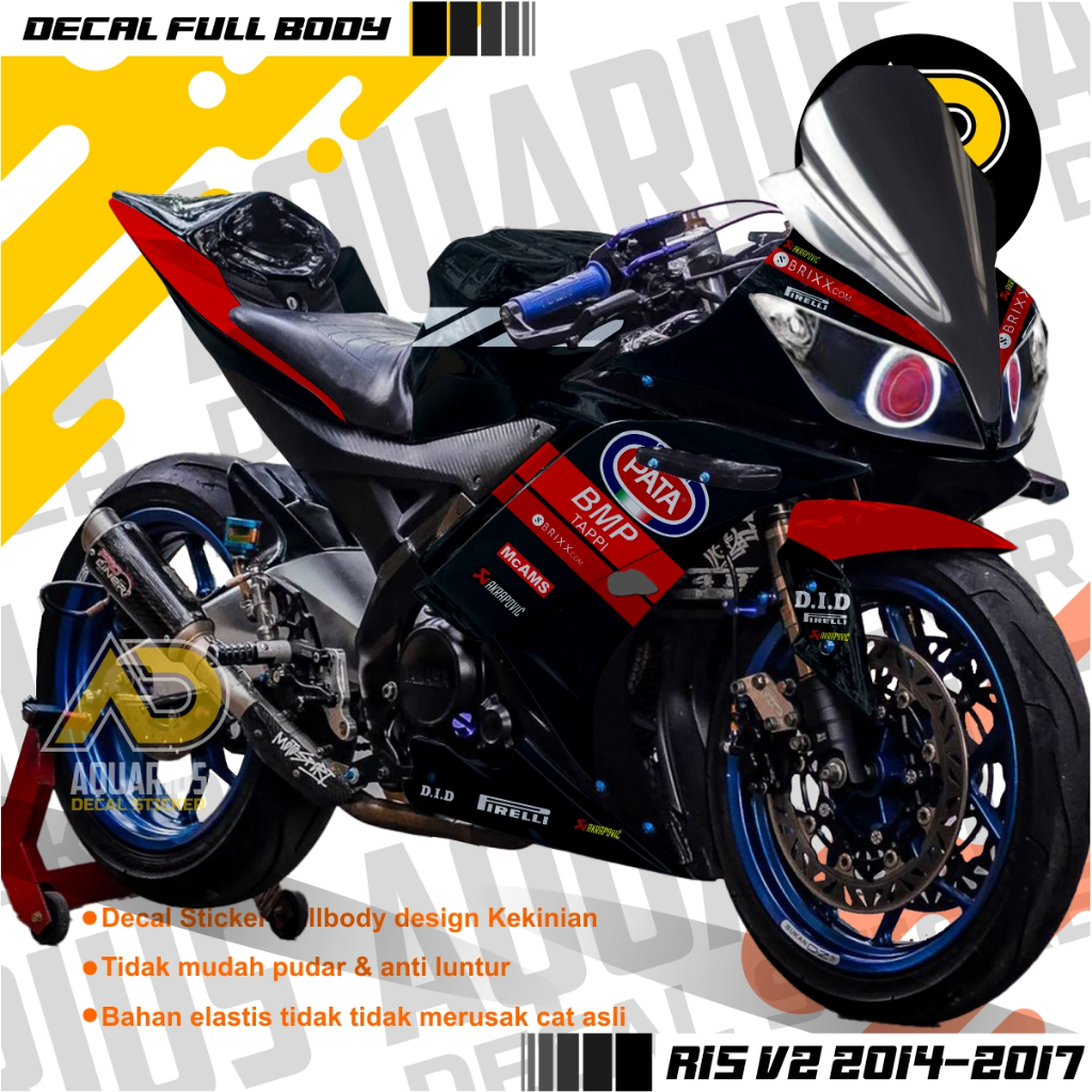 Jual Decal Fullbody R15 V2 2014-2017/ Sticker Variasi Yamaha R15 V2 ...