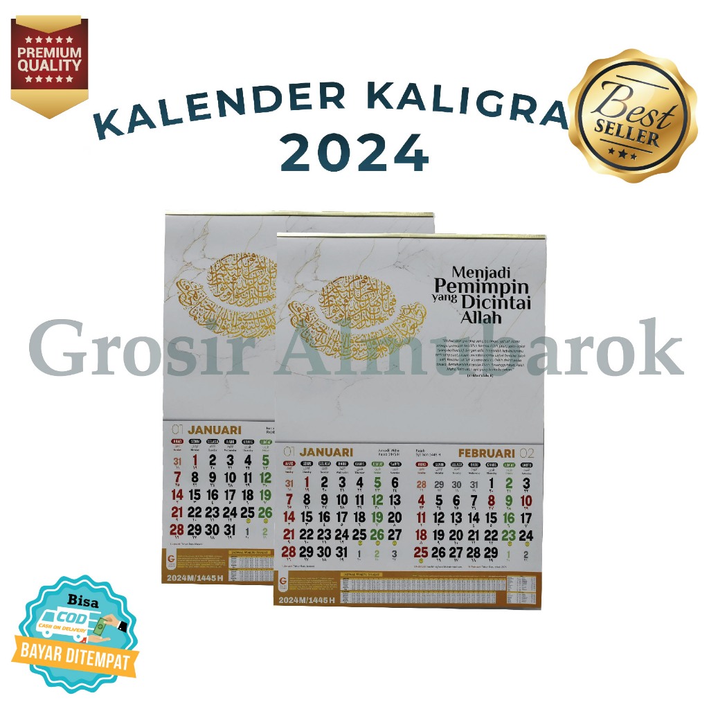 Jual Kalender 2024 Gema Insani: Muslim Kaligrafi Harian Dinding ...