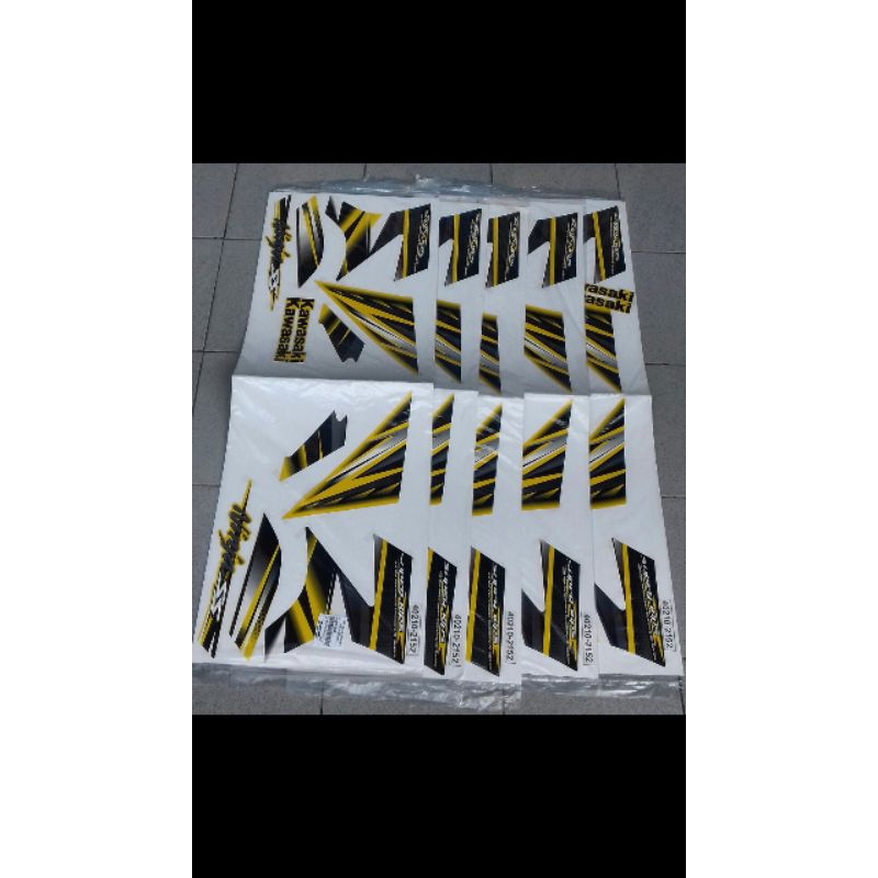 Jual STIKER STICKER STRIPING NINJA 150 SS KUNING ORIGINAL PATTERN SET ...