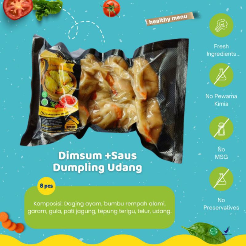 Jual dimsum dumpling udang/non msg/non pengawet/pelangi anak sehat ...