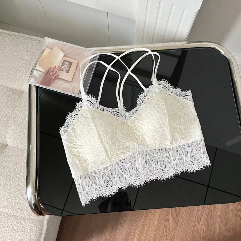 Jual L I L Y Korean Lace Bralette / Bra Inner Renda Black White ...