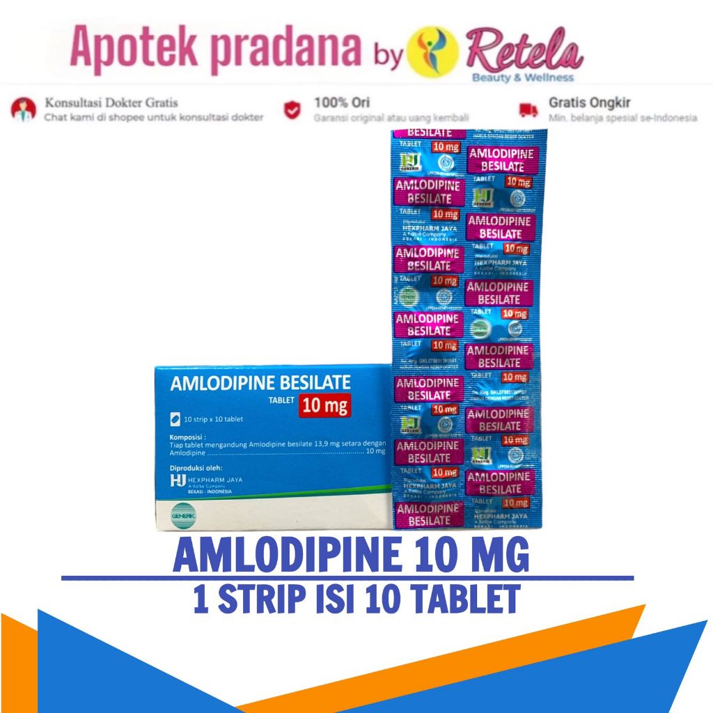 Jual Amlodipine Mg Strip Tablet Gen Hj Shopee Indonesia