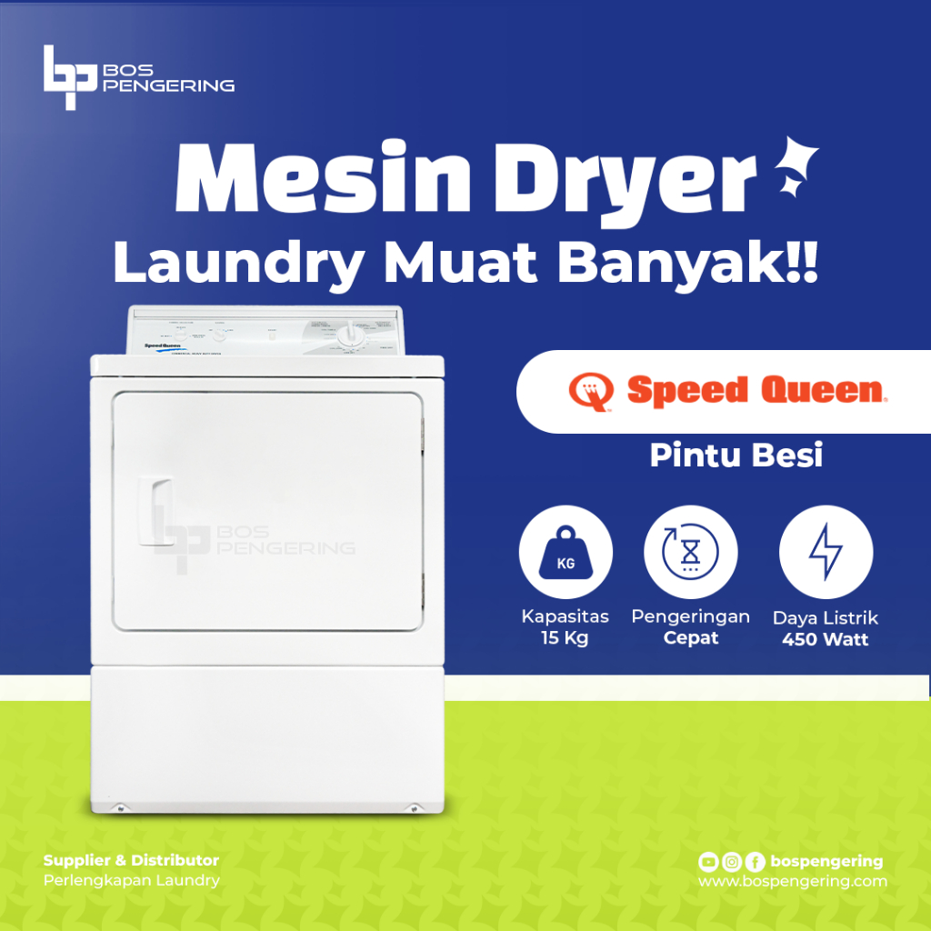 Jual Dryer Speed Queen Gas Dryer 15 Kg Mesin Pengering SpeedQueen 15Kg LDL3TRGS LDL3TRGW