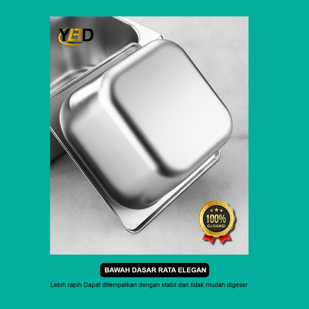 Jual Food Pan Stainless 1/4 x 10 cm (26,5 x 16,2 x 10cm) | panci rebus ...