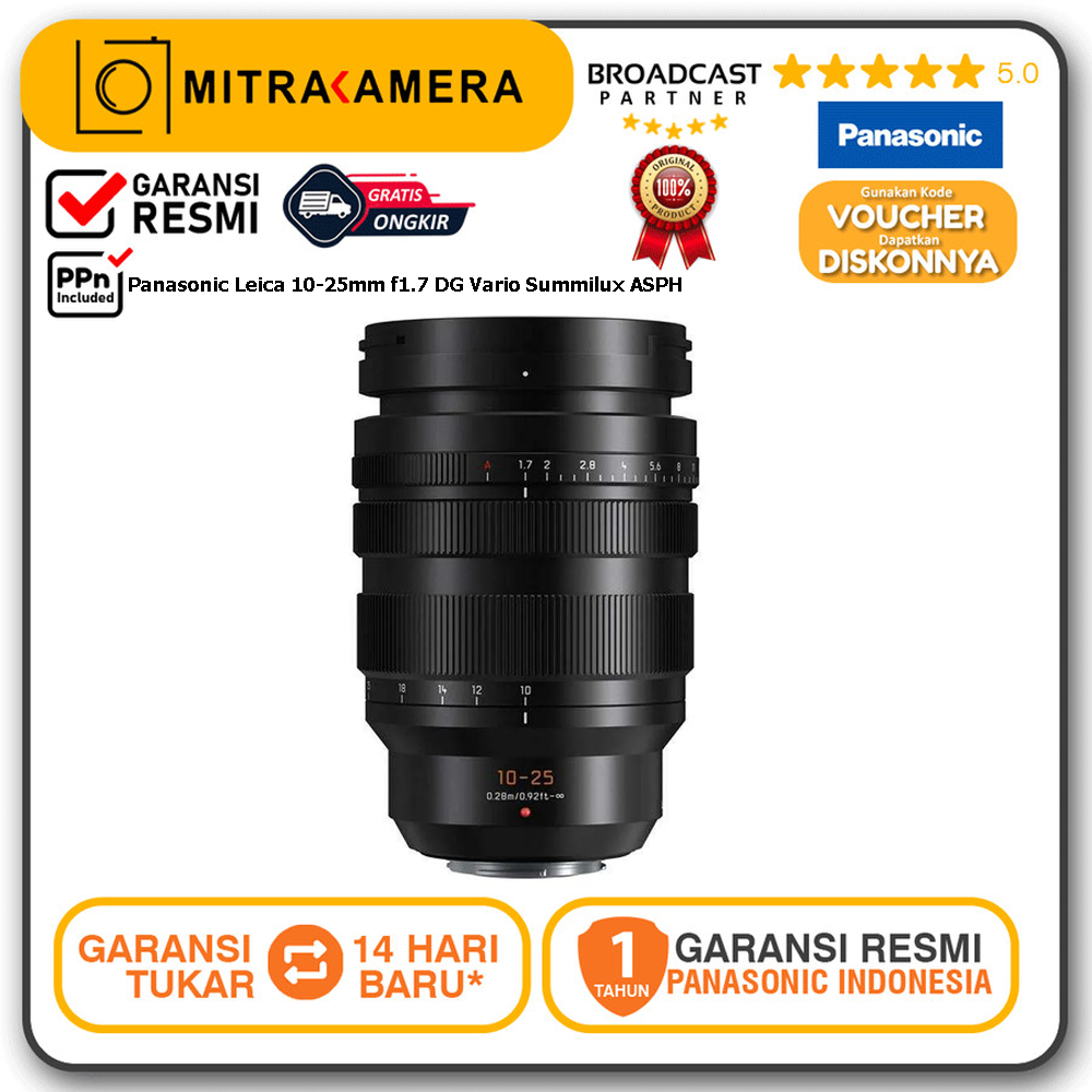 Jual Panasonic Leica 1025mm f1.7 DG Vario Summilux ASPH Garansi Resmi