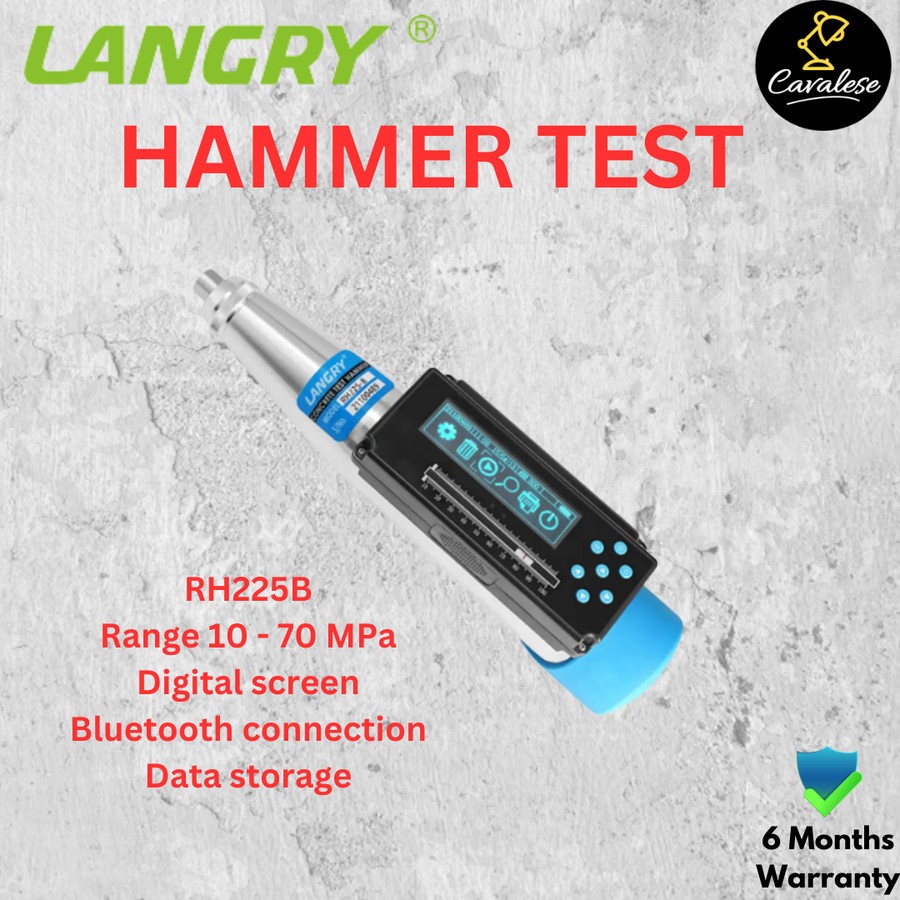 Jual LANGRY Rebound Hammer Test Concrete Uji Beton Digital RH225A/B ...