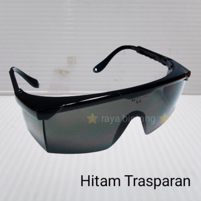 Jual Kacamata Uv Safety Hitam Transparan Clear Pelindung Mata Tukang Las Gerinda Kerja Keamanan 1037