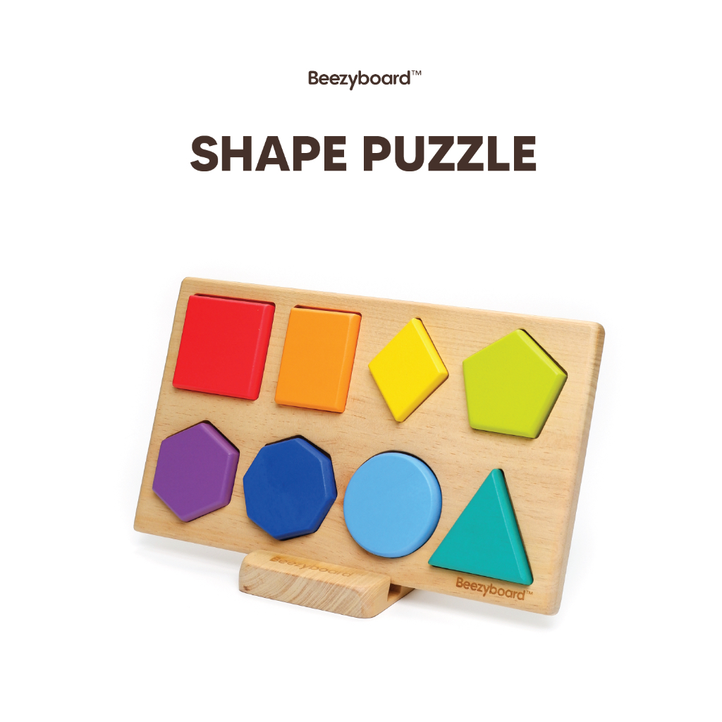 Jual Beezyboard - Shape Puzzle - mainan mencocokkan bentuk/mainan kayu ...