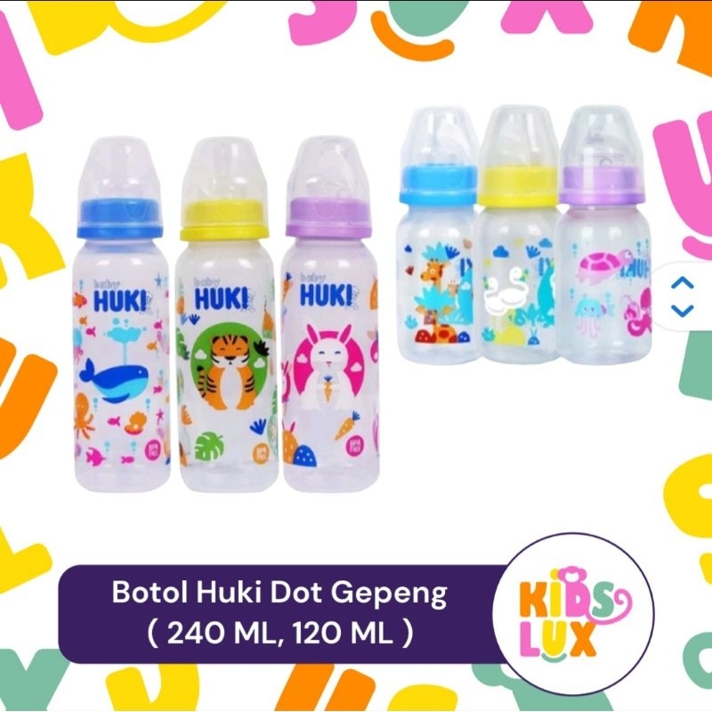 Jual Botol Susu Huki Dot Gepeng/ Baby Huki Orthodntic nipple round PP ...