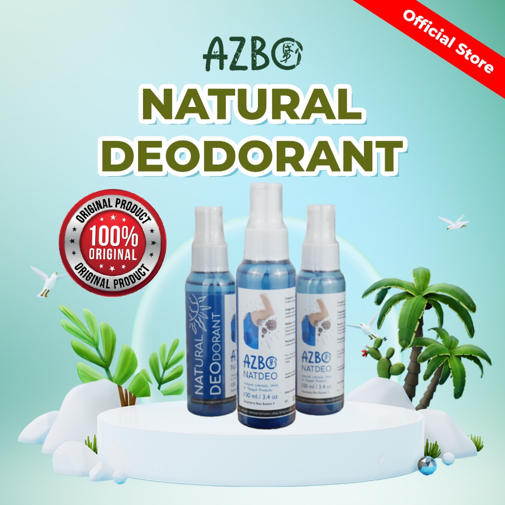 Jual Azbo NatDeo Spray Natural Deodorant anti bau ketek/ketiak/badan ...