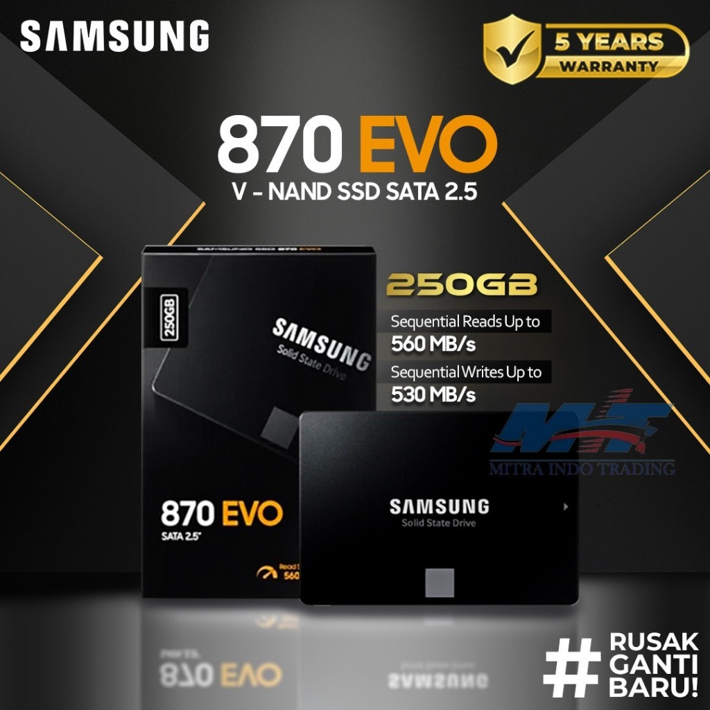 Jual SSD Samsung 870 EVO 250GB - SSD Internal 2.5" 3D Nand SATA III ...
