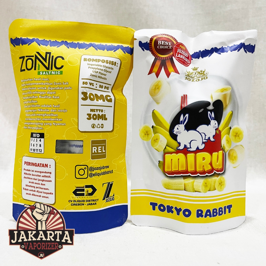 Jual [SALT] MIRU TOKYO RABBIT SALTNIC 30ML 30MG BY JOZOJO BREWERY ...