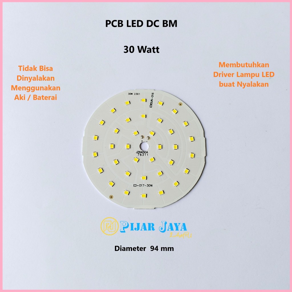 Jual Pcb Led Dc Bm Watt Modul Lampu Mata Led Dc W Nyala Putih