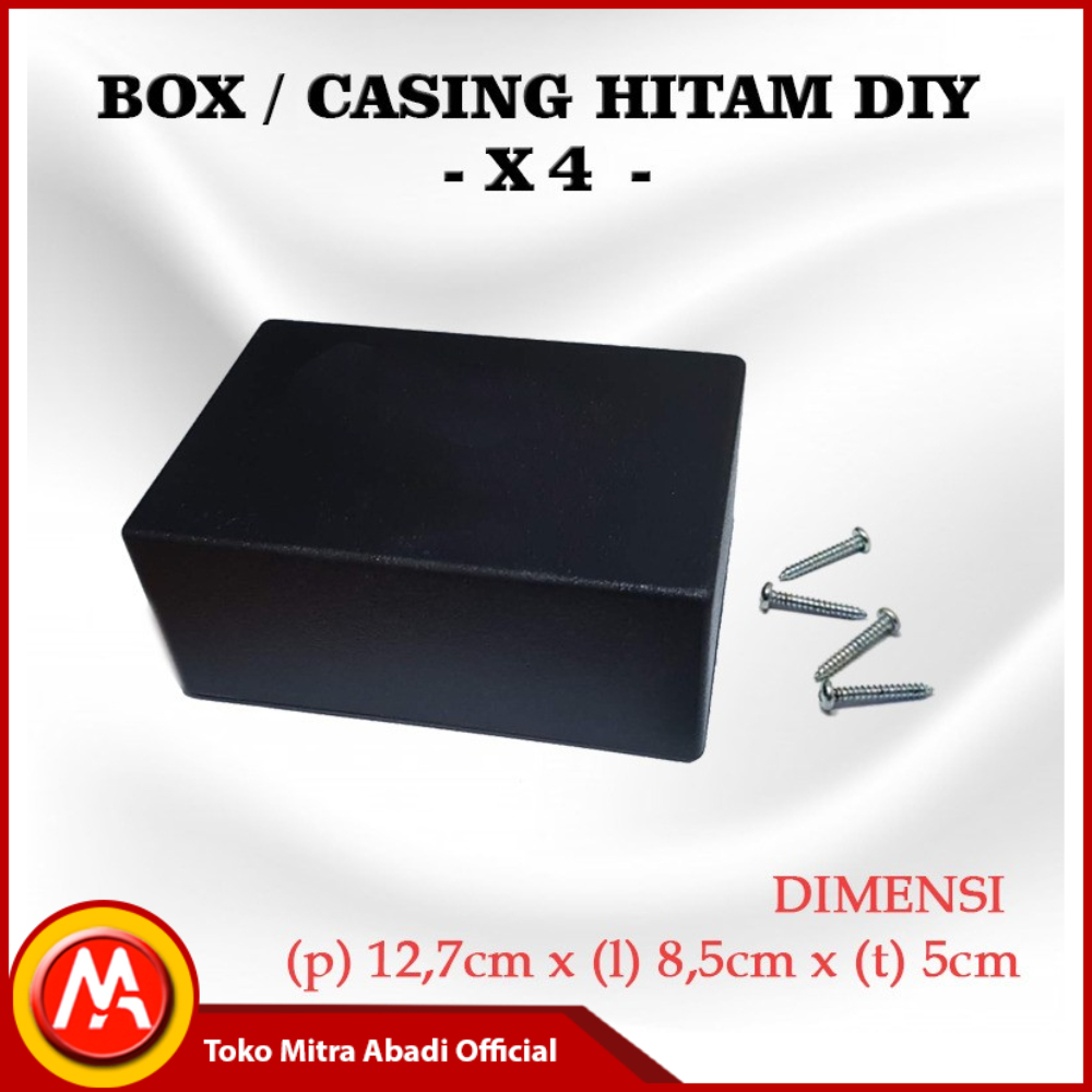 Jual Box Kotak Casing Plastik X4 for Komponen Ukuran 12,7 x 8,5 x 5 cm ...