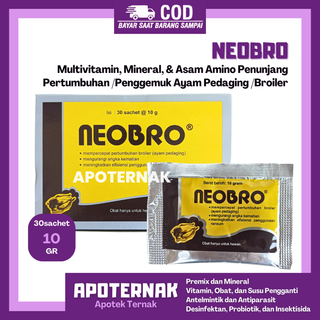 Jual NEOBRO 10 gram 30 Sachet /Box | Multivitamin Penambah Berat Bobot ...