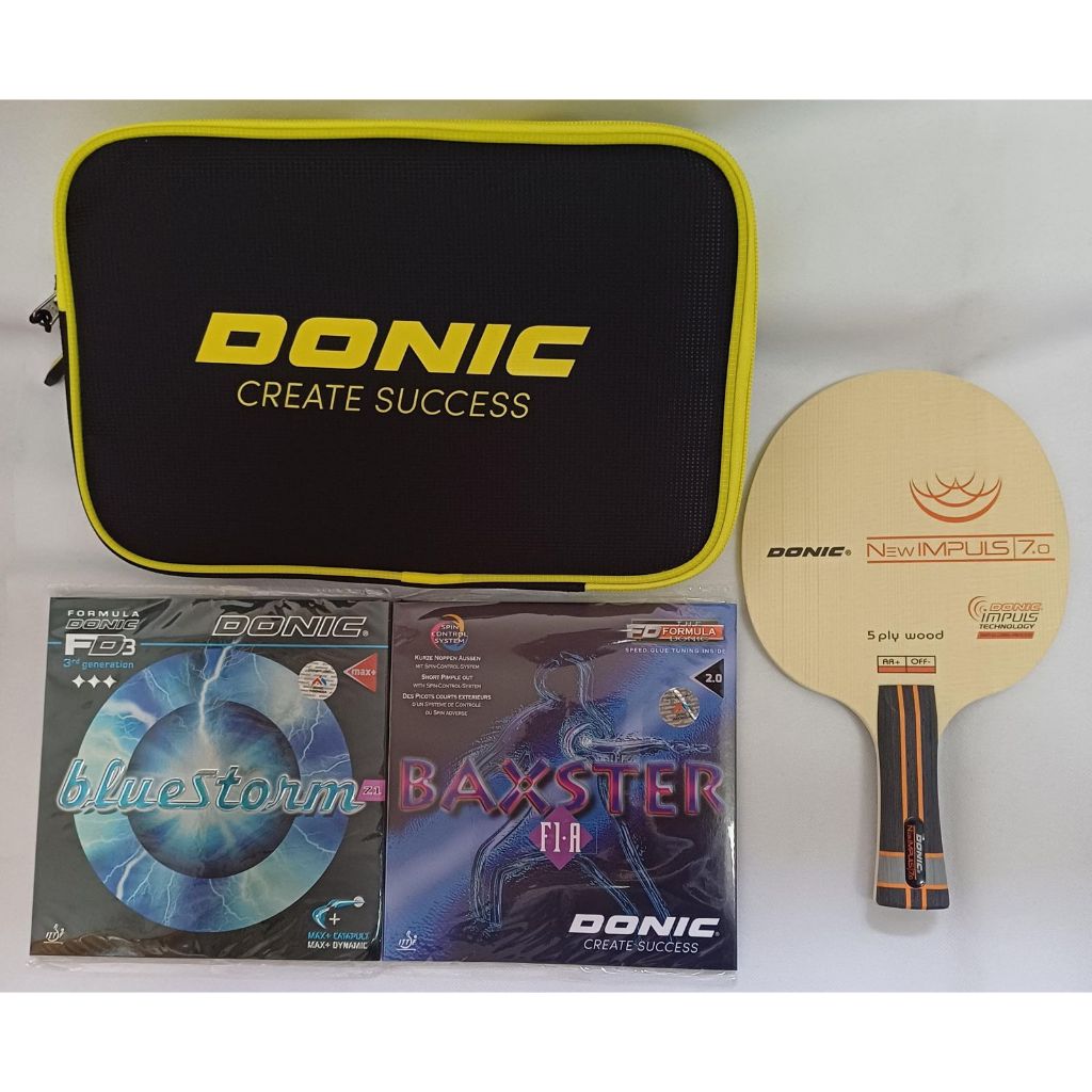 Raquette De Ping-Pong DONIC New Impuls 6.5 - Bois Avec Technologie Impuls Pour Contrôle Et Vitesse