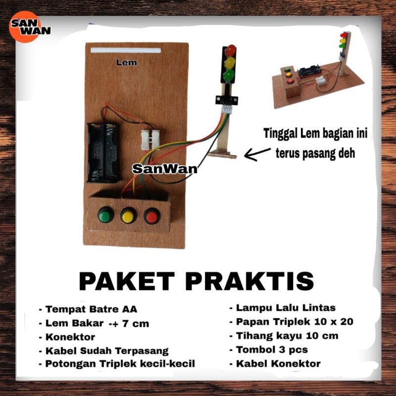 Jual Paket Lampu Lalu Lintas Prakarya Kerajinan Praktek Sekolah Sd