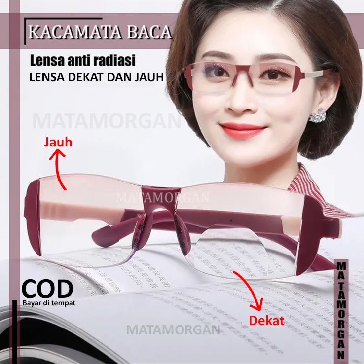 Jual Kacamata Baca Anti Radiasi Lensa Plus Lensa Baca Dan Jalan Lensa Double Lensa Bifocal Frame 0712