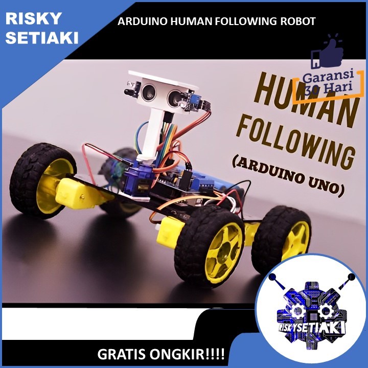 Jual ARDUINO HUMAN FOLLOWING ROBOT ROBOT PENGIKUT ORANG | Shopee Indonesia