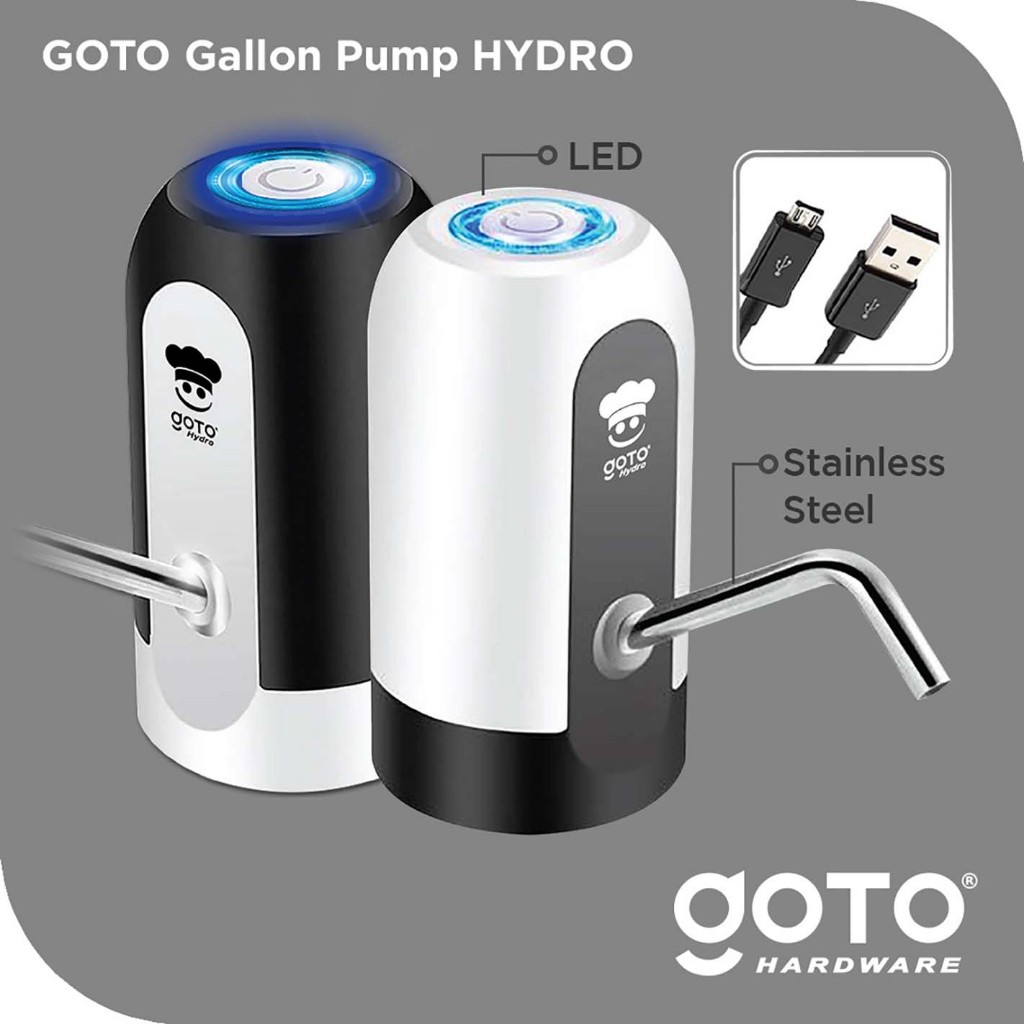 Jual Pompa Galon Elektrik Led Goto Hydro Pencetan Air Minum Otomatis Dispenser Automatic Water 2527