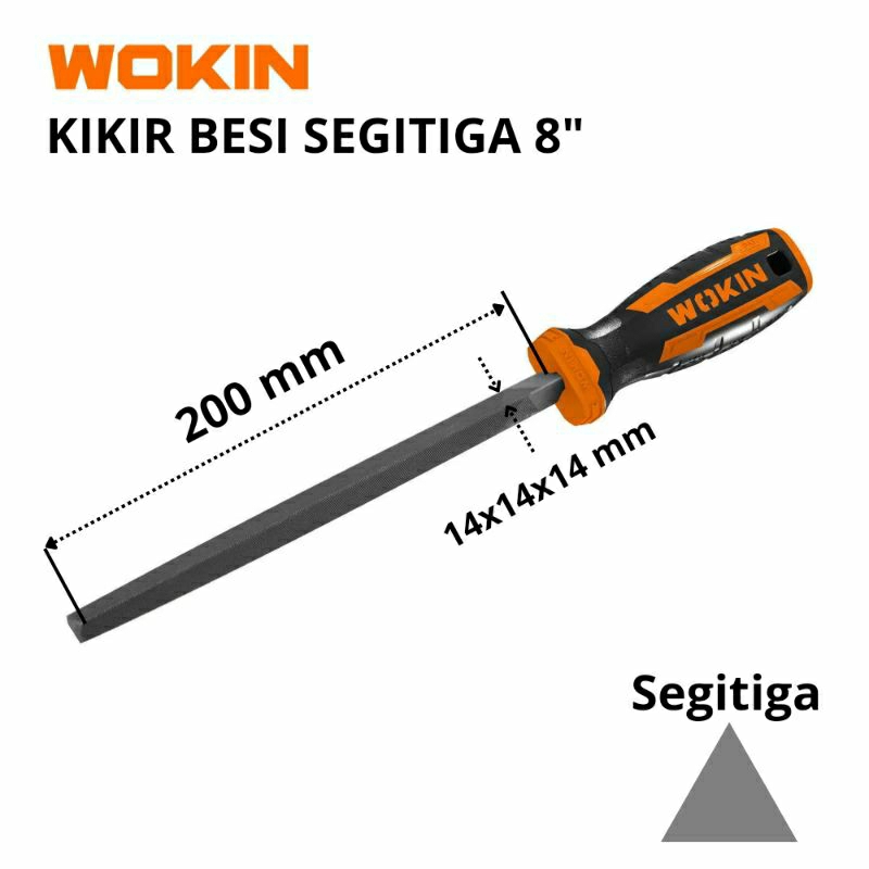 Jual Kikir Besi Segitiga 8 Inch Triangular Steel Files Gagang Fiber ...