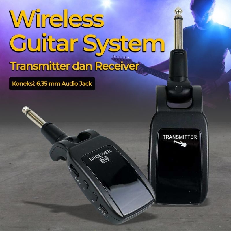 Jual Ammoon Wireless Guitar System Transmitter Receiver Gitar Elektrik