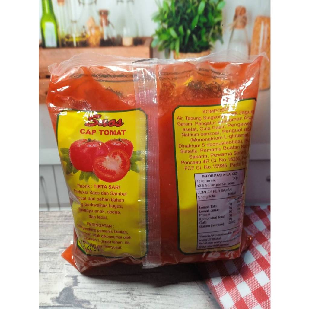 Jual Saos Tomat Bantal / Saos Sambal Bantal Cap Tirta Sari 400 gram ...