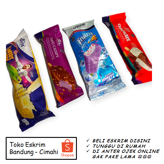 Jual Eskrim Es Krim Ice Cream Aice Sweet Corn Jagung Taro Crispy Fruizzy Bluberry Yogurt Two
