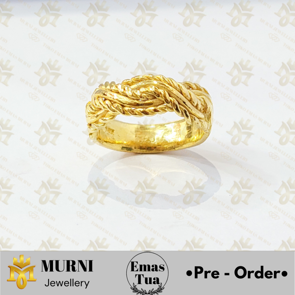 Jual Cincin Emas Tua Asli Model Lilit Tambang Toko Emas Murni Shopee Indonesia