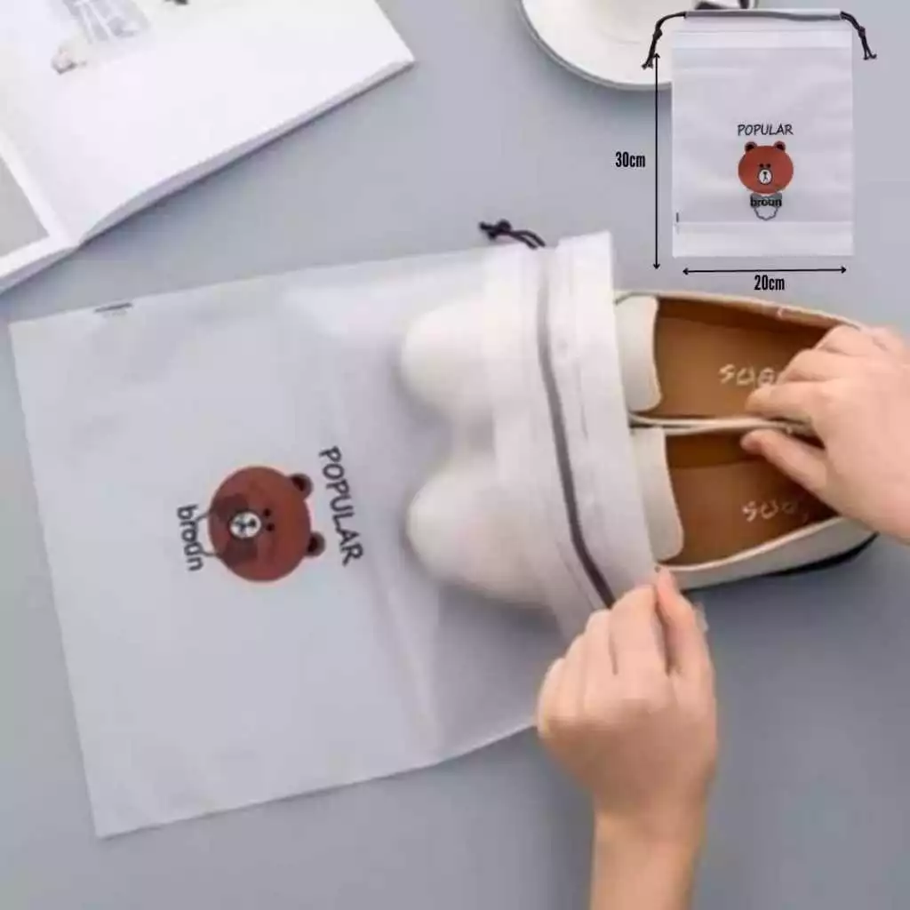 Tas Serut Travel Pouch Organizer Nylon Transparan | AutoStock