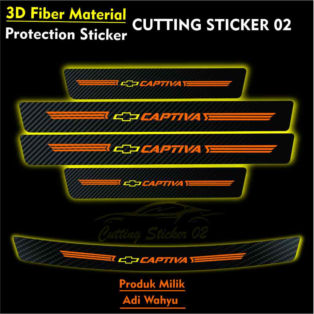 Jual Sticker Sill Plate Carbon D Mobil Captiva Sticker Karbon D Pelindung Pijakan Bumper