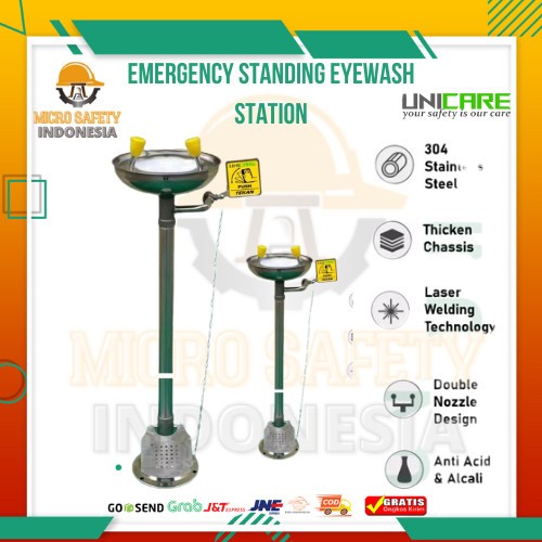 Jual Emergency standing eyewash station/ pedestal mounted/ stand eye