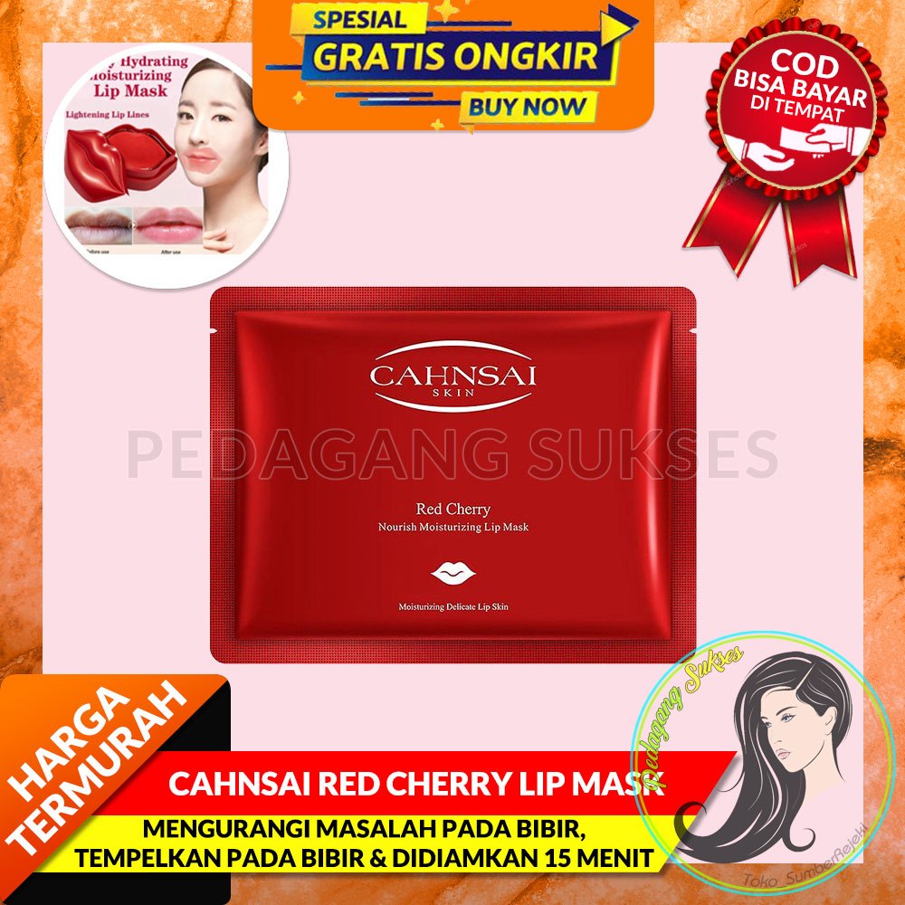 Jual CAHNSAI Red Cherry Lip mask Nourish Moisturizing LIPS MASK ...