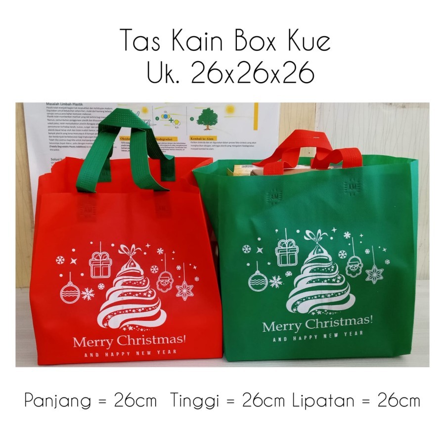 Jual Tas Handle Box Tas Kue Tas Spunbond Tas Nasi Kotak Uk 25x25