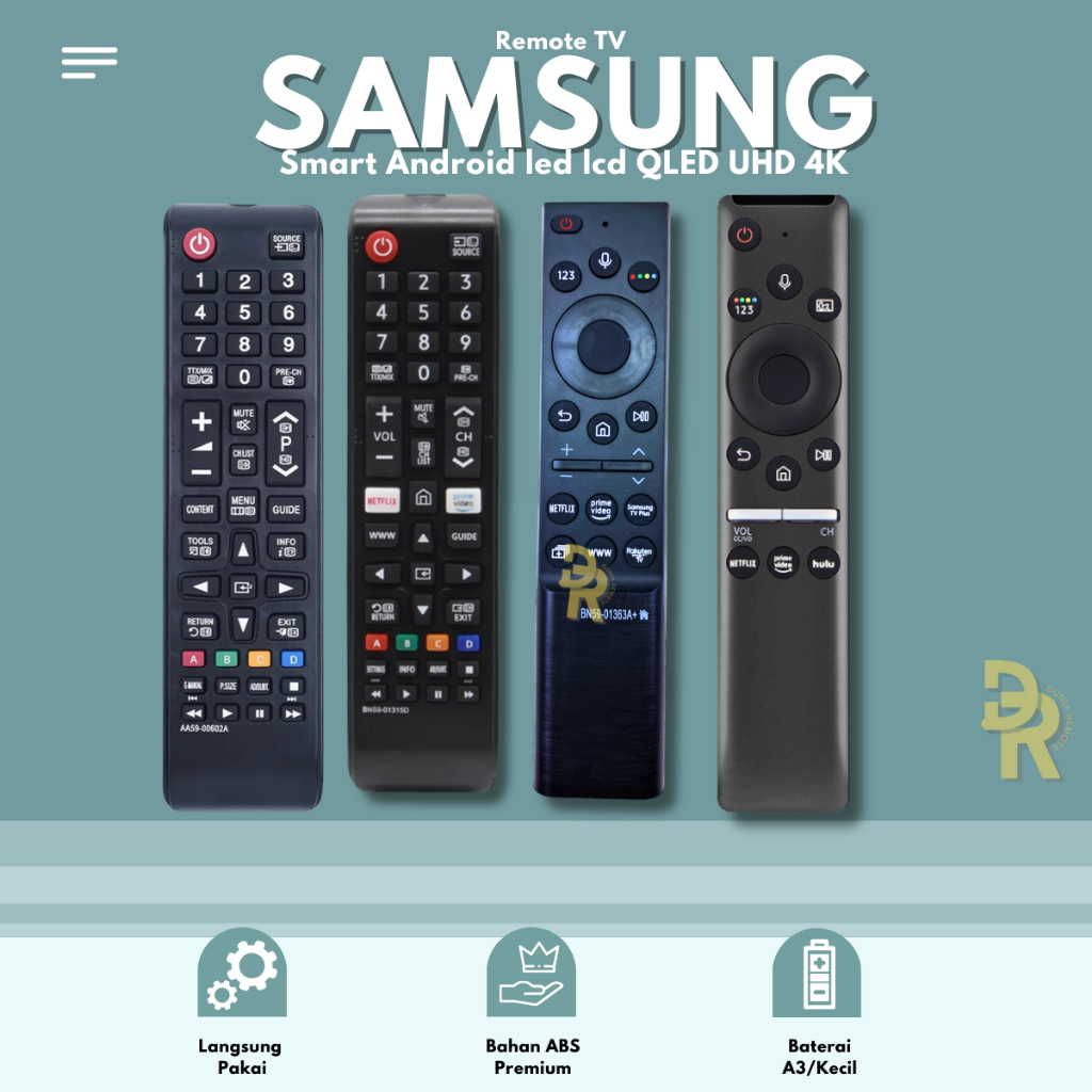 Jual Remot Remote Tv Samsung Lcd Led Smart Tv Netflix Youtube Non Voice Tanpa Setting Shopee