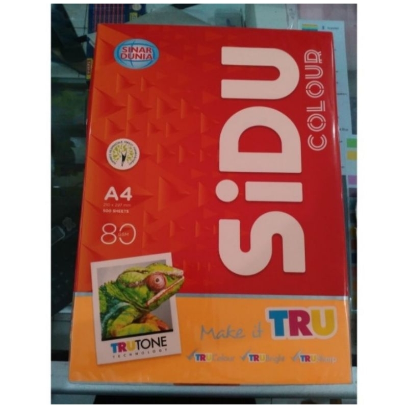 Jual Kertas HVS Warna A4 80gr IT 371 Cyber HP Orange | Shopee Indonesia