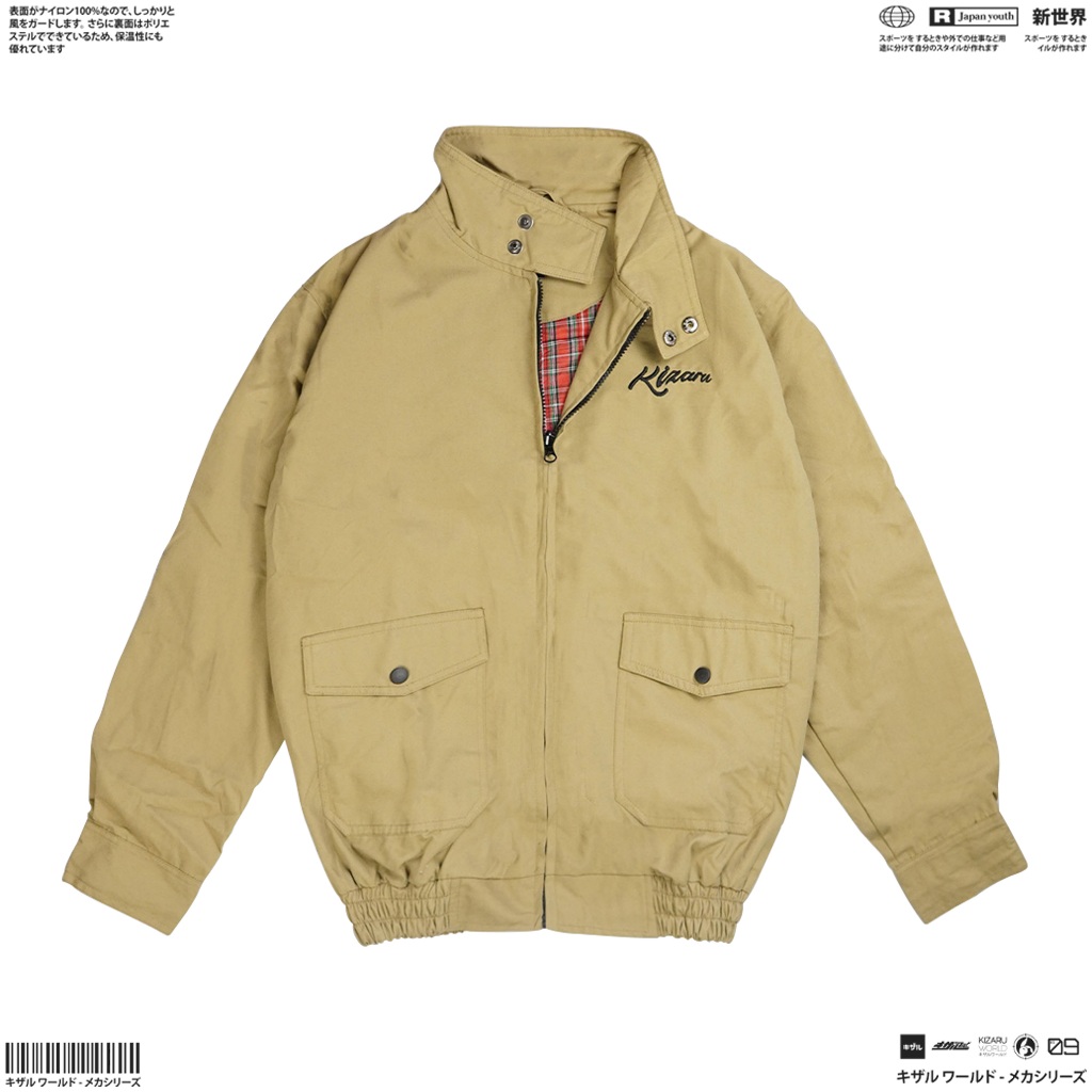 Jual KIZARU | Outerwear Jaket | Harrington Jacket Cream | Shopee