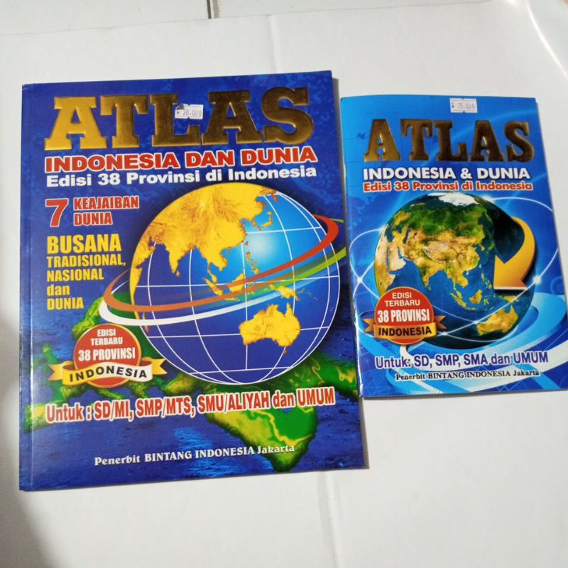 Jual BUKU ATLAS INDONESIA DAN DUNIA EDISI 38 PROVINSI DI INDONESIA ...