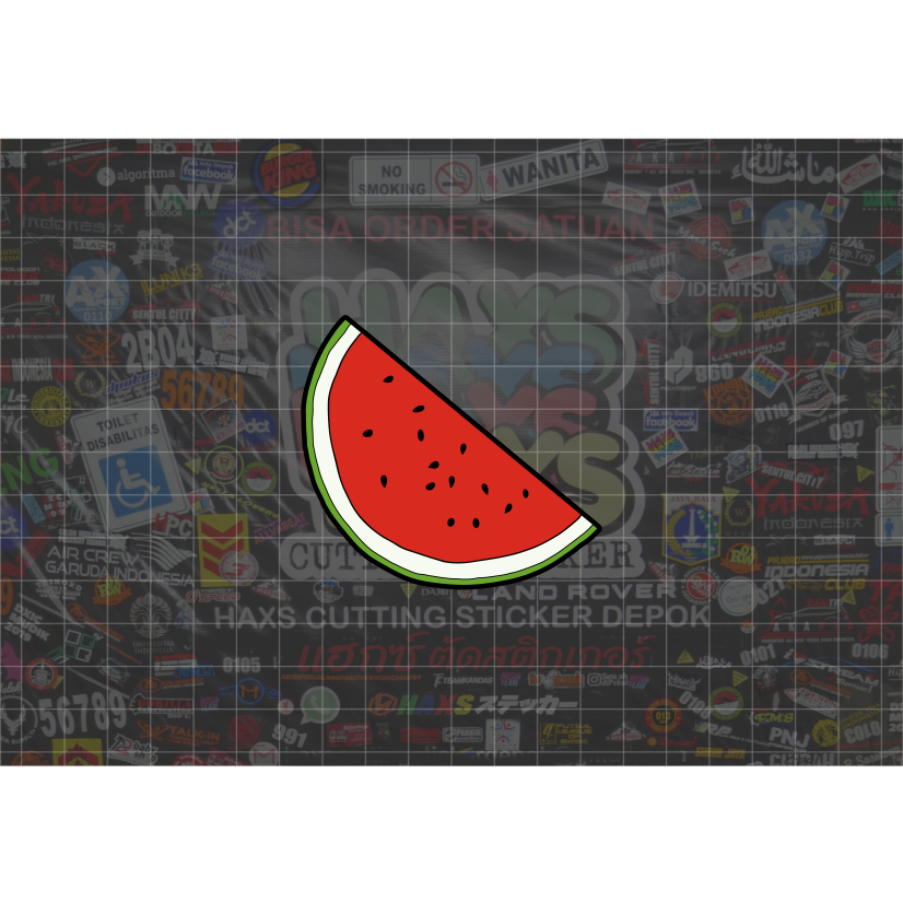 Jual Cutting Sticker Watermelon Ukuran 7 Cm Untuk Motor | Shopee Indonesia