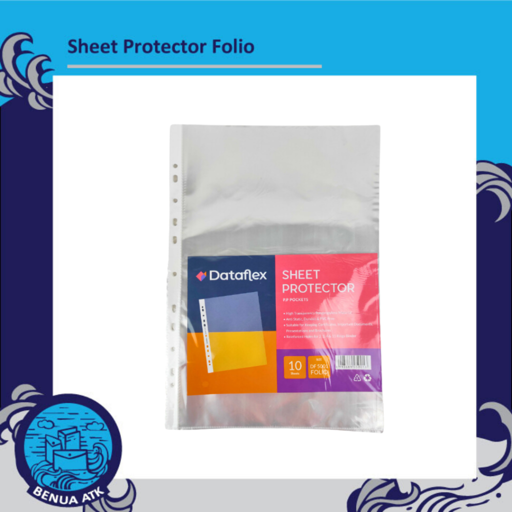 Jual Dataflex Sheet Protector / PP Pocket Folio & A4 (isi 10 lembar