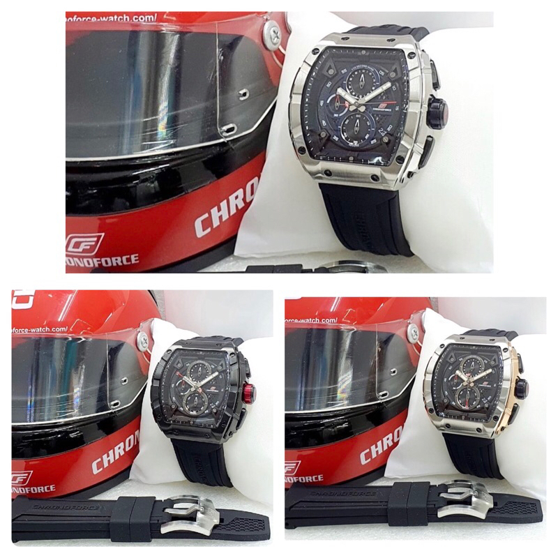 Jual JAM TANGAN PRIA CHRONOFORCE 5336G / CF 5336 FREE TALI RUBBER ...